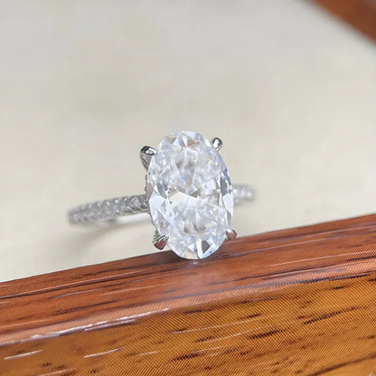 MuShan Designer Jewelry 4.5ct D Color VVS1 Moissanite Rings 925 Sterling Silver Ring Women 18K Gold Plated MST Patent Jewelry