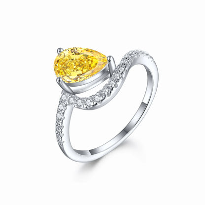 Anillo de compromiso de plata de ley 925 MuShan Jewelry con diamante de alto carbono, regalo de cumpleaños, regalo de San Valentín, anillos para mujer, joyería fina