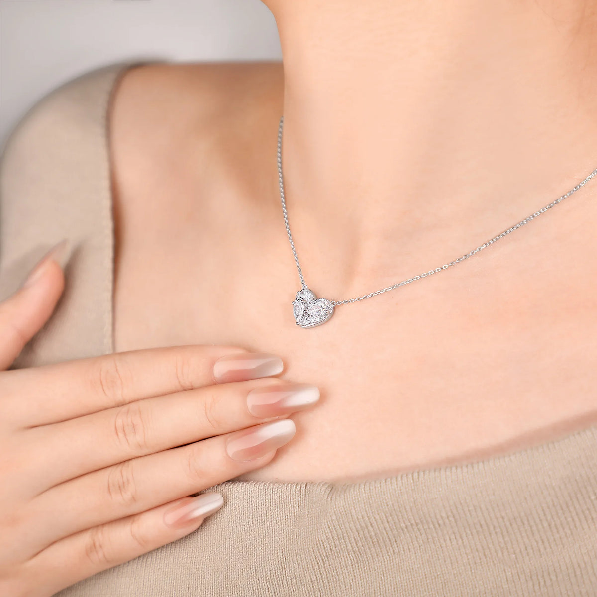 MuShan Brand Jewelry 925 Sterling Silver Necklace Zircon 7A Lariat Anniversary for Her 18K Gold Plated Premium Jewelry Pendant