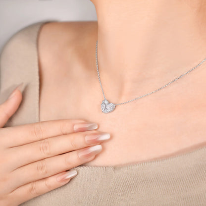 MuShan Brand Jewelry 925 Sterling Silver Necklace Zircon 7A Lariat Anniversary for Her 18K Gold Plated Premium Jewelry Pendant
