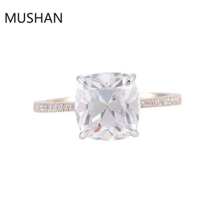 MUSHAN Luxury Custom 14K 18K Gold Rings Band Jewelry With Moissanite Diamond Lab Grown Gemstones Diamond Wedding Ring For Women