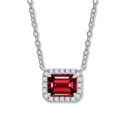 MUSHAN Bijoux de luxe pour femme, pendentif cube de sucre en argent sterling S925 avec diamant haut carbone, collier avec saphir et diamants