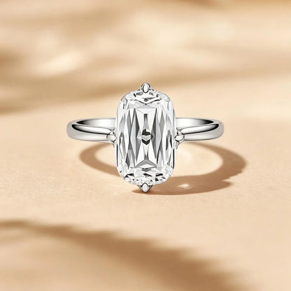 MUSHAN Luxury Jewelry 925 Sterling Silver Ring Band Women GRA Certificate Moissanite Diamond Emerald D Color Rings Fine Jewelry