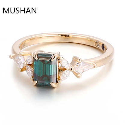 Bague de mariage MUSHAN en or 14K ou 18K pour femme, bijou de luxe personnalisable avec diamant moissanite et pierres précieuses de laboratoire