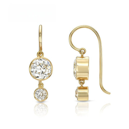 MUSHAN Bespoke Luxury Jewelry Moissanite Diamond Stud Drop Earrings 925 Sterling Silver Pendant Earrings D Color VVS1 Level