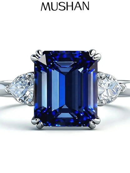 MuShan Jewelry 925 Sterling Silver Ring Wedding Band High Carbon Diamond Romantic Style Timeless Style Women Rings Fine Jewelry