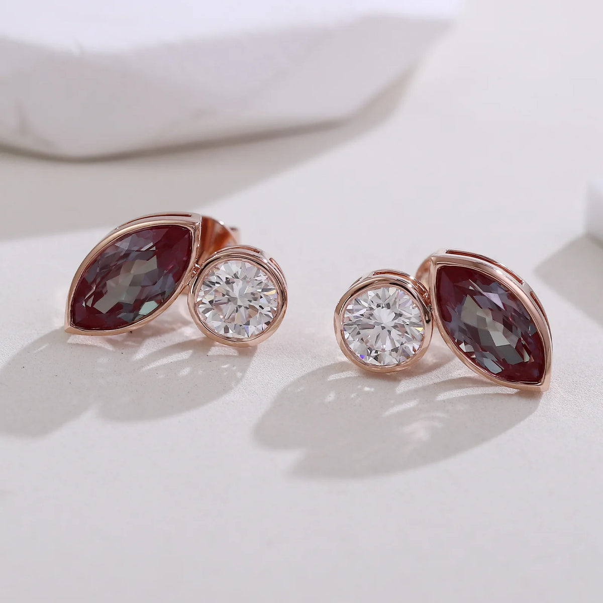 MUSHAN Custom Jewelry 10k 14k 18k Gold 925 Silver Stud Earrings Women 2ct Lab Grown Gemstones Earrings Ear Pin Moissanite Jewel