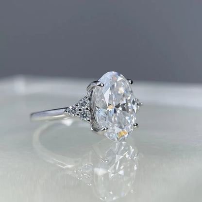 MUSHAN Luxury Jewelry 925 Sterling Silver Ring Band Women GRA Certificated Moissanite Diamond Emerald D Color Rings Fine Jewelry