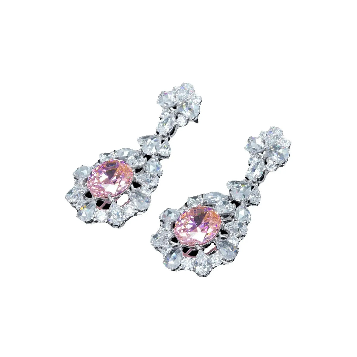 MuShan Jewelry 925 Sterling Silver Earring HCD Diamond HCD Gemstones Luxury Timeless 925 Sterling Silver Earrings Accessories