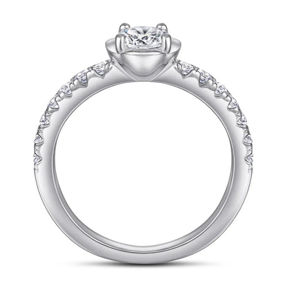 MuShan Jewelry 925 Sterling Silver Ring Wedding Band High Carbon Diamond  Her Gift Premium Jewelry Women Rings Fine Jewelry