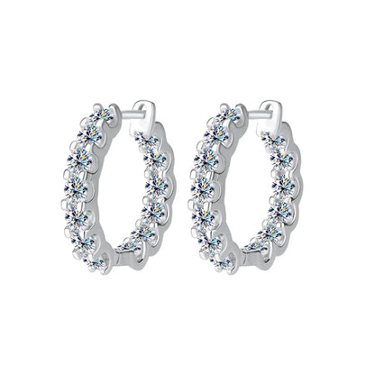 MuShan Luxury Jewelry 925 Sterling Silver Earrings Moissanite Diamond Dangle Wedding Ladies Real Gold Plated MST Patent Earring