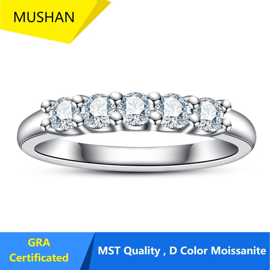 MUHAN Luxury Jewelry  925 Sterling Silver Ring Wedding Band  Women GRA Certificate Moissanite Diamond Rings D Color Fine Jewelry