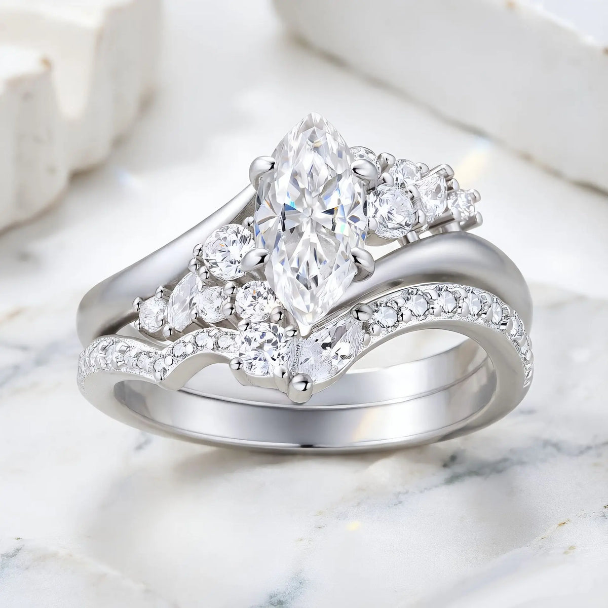 Bague MuShan en argent sterling 925, zircon de grade 5A en forme de cœur, bijou romantique pour femme, plaqué or 18 carats, bijou raffiné