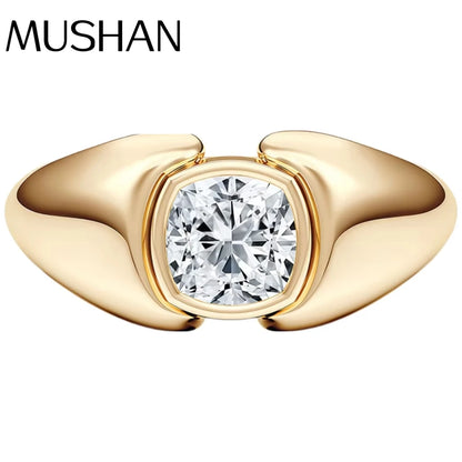 MUSHAN Custom Jewelry 925 Sterling Silver Ring Moissanite D Color VVS1 Designer Stunning Sparkle Princess Rings Diamond