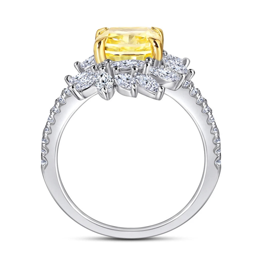 Bague de mariage MuShan Jewelry en argent sterling 925, diamant à haute teneur en carbone, style moderne, cadeau pour petite amie, bague pour femme, joaillerie fine