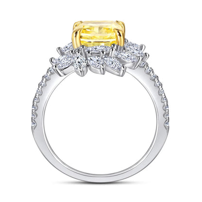 Bague de mariage MuShan Jewelry en argent sterling 925, diamant à haute teneur en carbone, style moderne, cadeau pour petite amie, bague pour femme, joaillerie fine