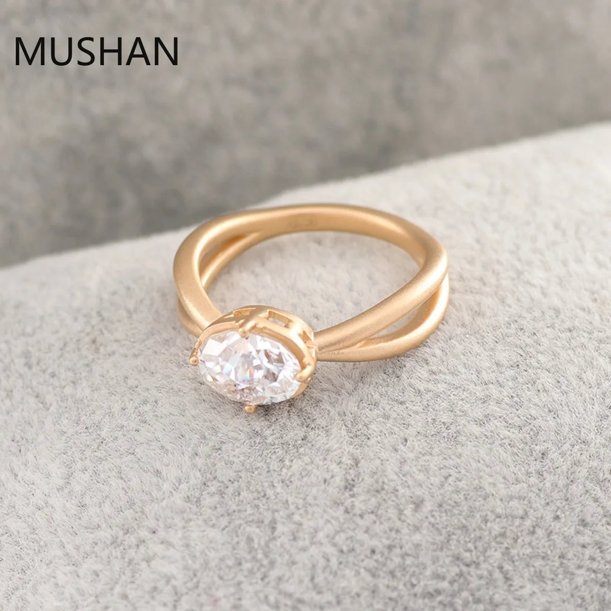 MUSHAN Luxury Custom 14K 18K Gold Rings Band Jewelry With Moissanite Diamond Lab Grown Gemstones Diamond Wedding Ring For Women