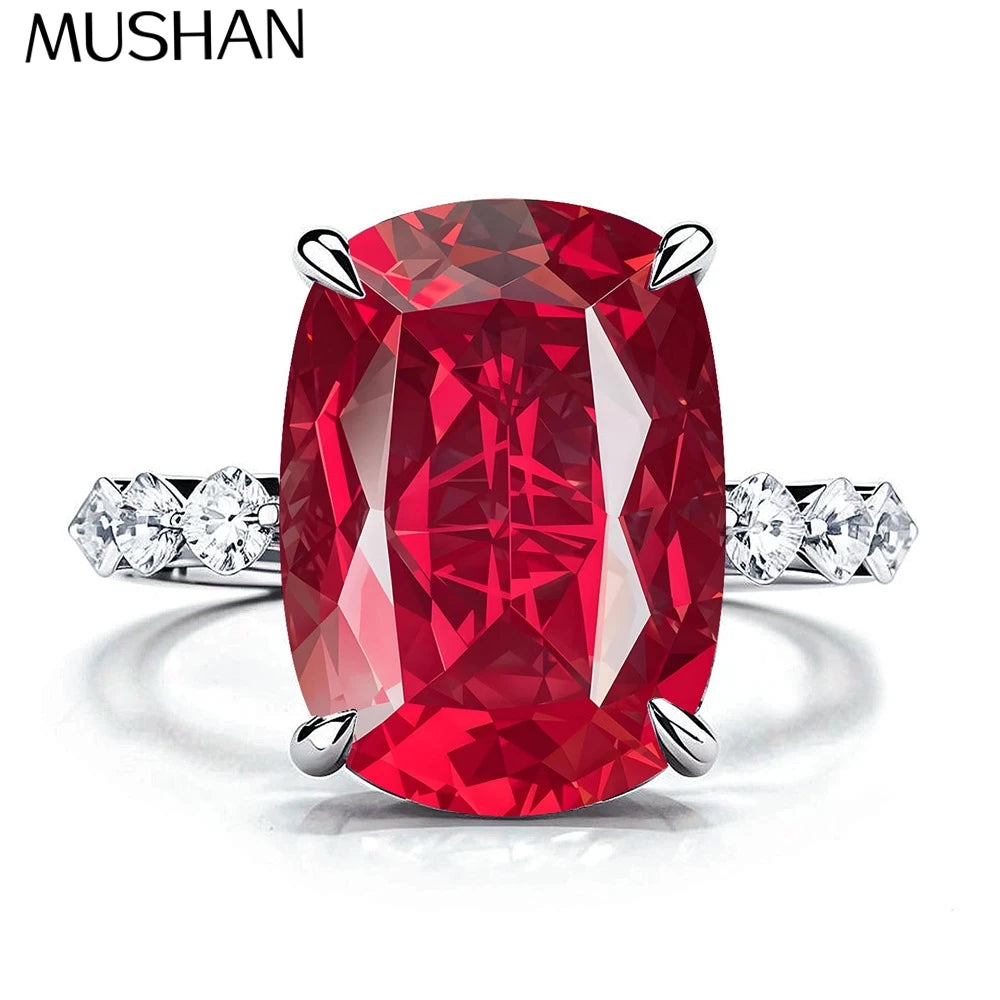 MuShan Jewelry 925 Sterling Silver Ring Wedding Band High Carbon Diamond Wedding Bridal Timeless Style Women Rings Fine Jewelry