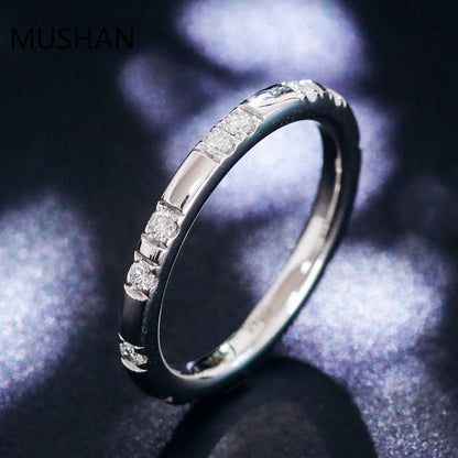 MUSHAN Luxury Custom 14K 18K Gold Rings Band Jewelry With Moissanite Diamond Lab Grown Gemstones Diamond Wedding Ring For Women