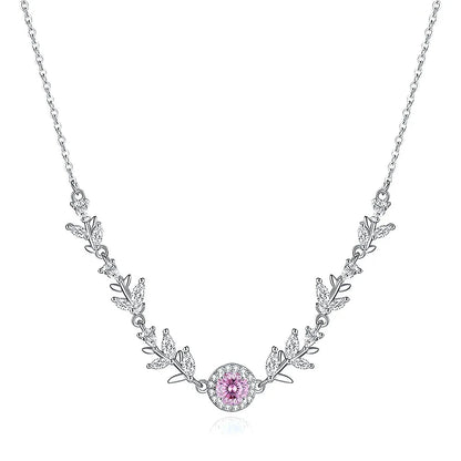 MuShan Jewelry 925 Sterling Silver Necklace Pendant Chain HCD Diamonds Daughter Gift Statement Jewelry Women Necklaces Jewelry