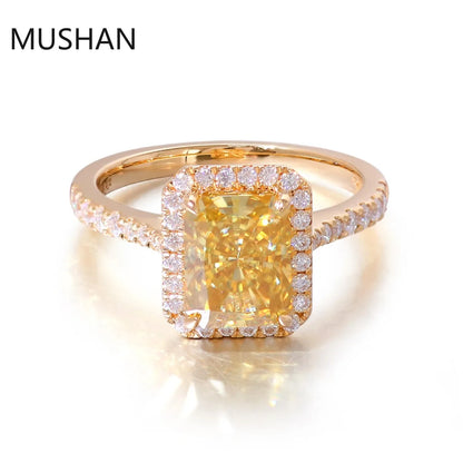 MUSHAN Luxury Custom 14K 18K Gold Rings Band Jewelry With Moissanite Diamond Lab Grown Gemstones Diamond Wedding Ring For Women