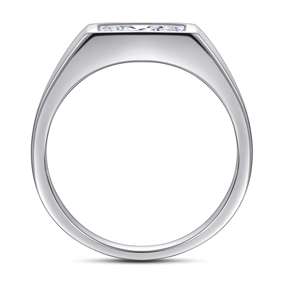 MuShan Jewelry 925 Sterling Silver Ring Wedding Band High Carbon Diamond Minimalist Style Gift  Her Women Rings Fine Jewelry