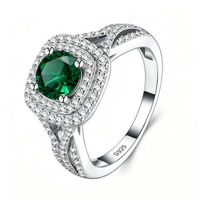 MUSHAN Custom Jewelry 925 Sterling Silver Ring 1ct Lab Grown Gemstones Ruby Emerald Sapphire Rings Jewelry