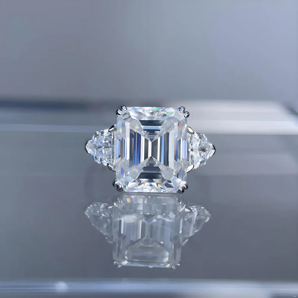 Bague MuShan Luxury Jewelry en argent sterling 925 avec moissanite VVS pour rendez-vous galant, plaquée or 18 carats, bijou breveté MST