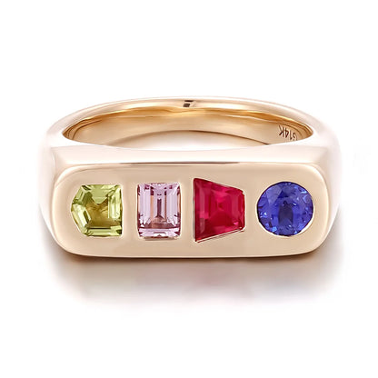 Bague MUSHAN en or 14k 18k sur mesure, anneau pour femme avec rubis ou saphir de laboratoire, or 18k, certificat GRC, joaillerie fine
