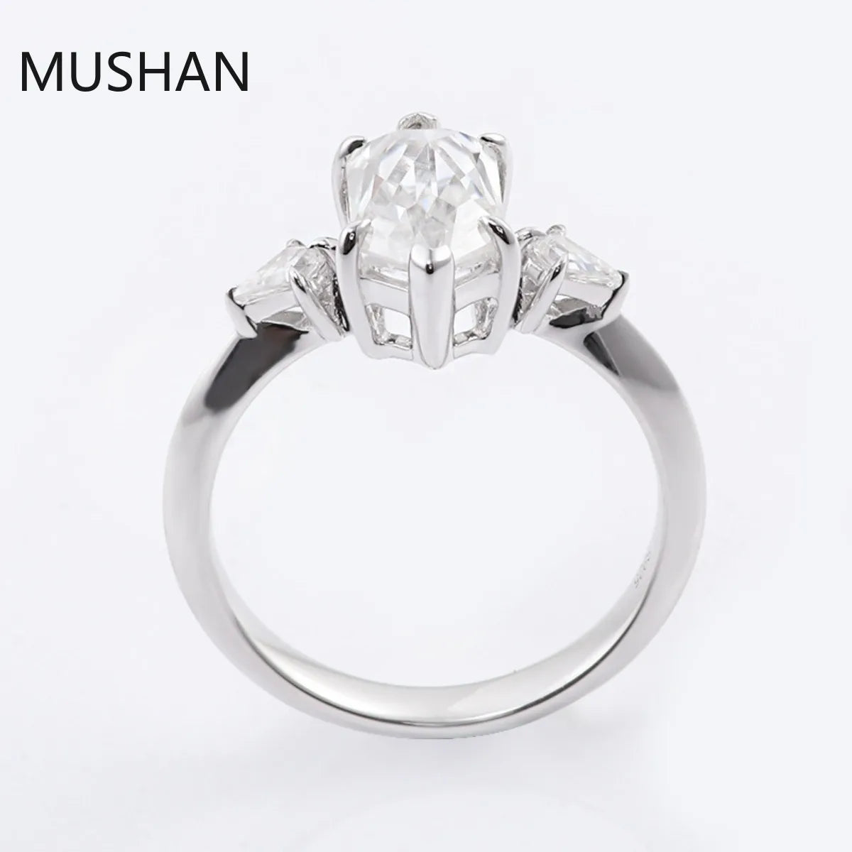 MUSHAN Luxury Custom 14K 18K Gold Rings Band Jewelry With Moissanite Diamond Lab Grown Gemstones Diamond Wedding Ring For Women