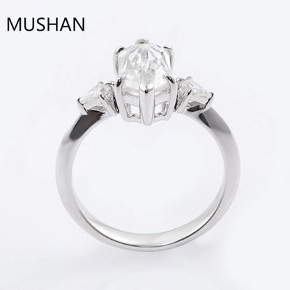 MUSHAN Luxury Custom 14K 18K Gold Rings Band Jewelry With Moissanite Diamond Lab Grown Gemstones Diamond Wedding Ring For Women