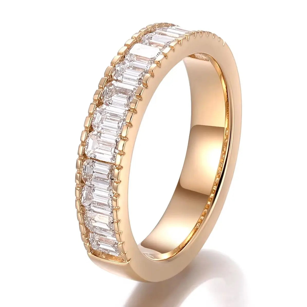 MUSHAN Custom Jewelry 10k 14k 18k Platinum PT950 s925 Silver Ring Band Lab Grown Diamond Ring for Women Platinum Gold Jewelry