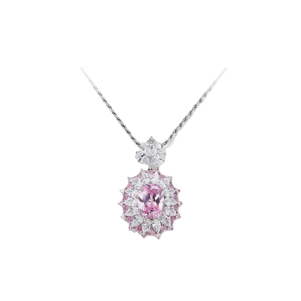 MuShan Jewelry 925 Sterling Silver Necklace 5A CZ Gemstones HCD Gemstones Designer 925 Sterling Silver Pendants Accessories