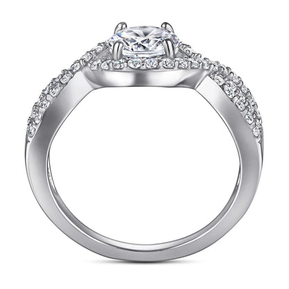 Bague de mariage MuShan Jewelry en argent sterling 925, diamant haute teneur en carbone, cadeau de Saint-Valentin, bague pour femme plaquée or, bijouterie fine