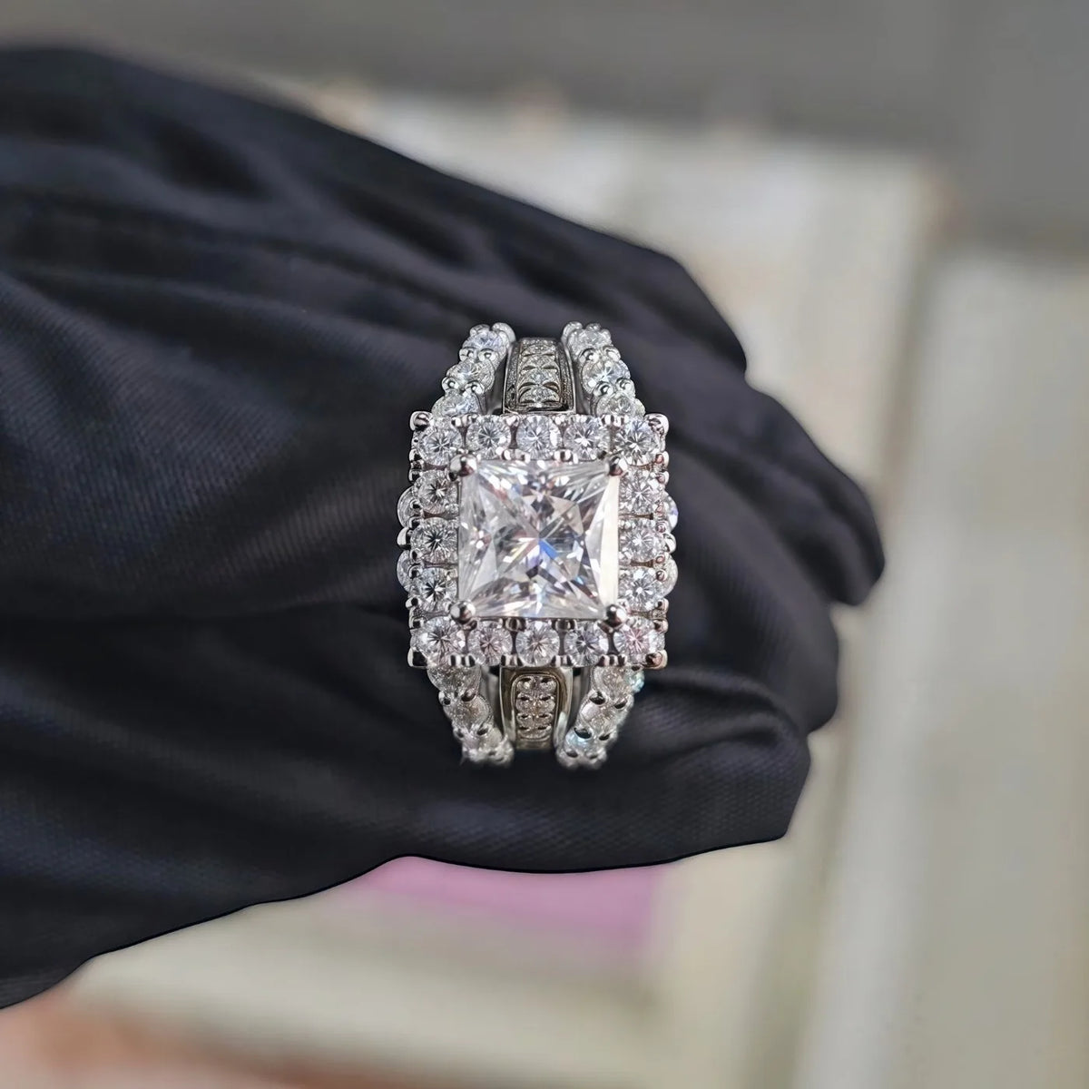 MUHAN Luxury Jewelry  925 Sterling Silver Ring Wedding Band  Women GRA Certificate Moissanite Diamond Rings D Color Fine Jewelry