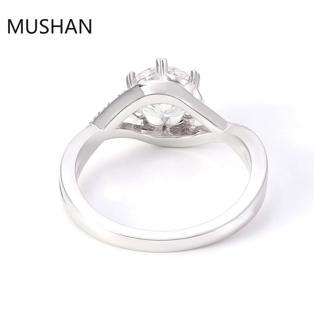 MUSHAN Luxury Custom 14K 18K Gold Rings Band Jewelry With Moissanite Diamond Lab Grown Gemstones Diamond Wedding Ring For Women