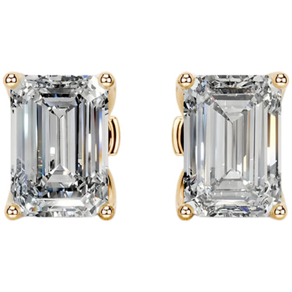 MUSHAN Custom Jewelry 18k Gold Stud Earrings 2ct Diamond 2 carats Lab Grown Diamonds Earrings Ear Pin IGI Certificated Jewelry