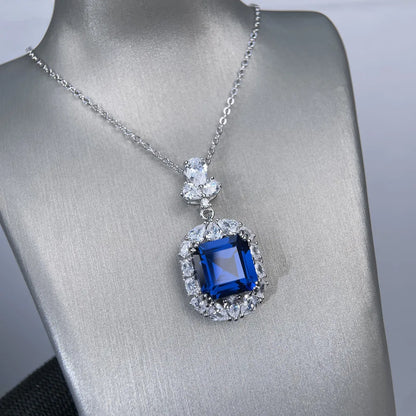 MuShan Jewelry 925 Sterling Silver Necklace Pendant Chain HCD Diamonds Engagement Party Bridal Jewelry Women Necklaces Jewelry