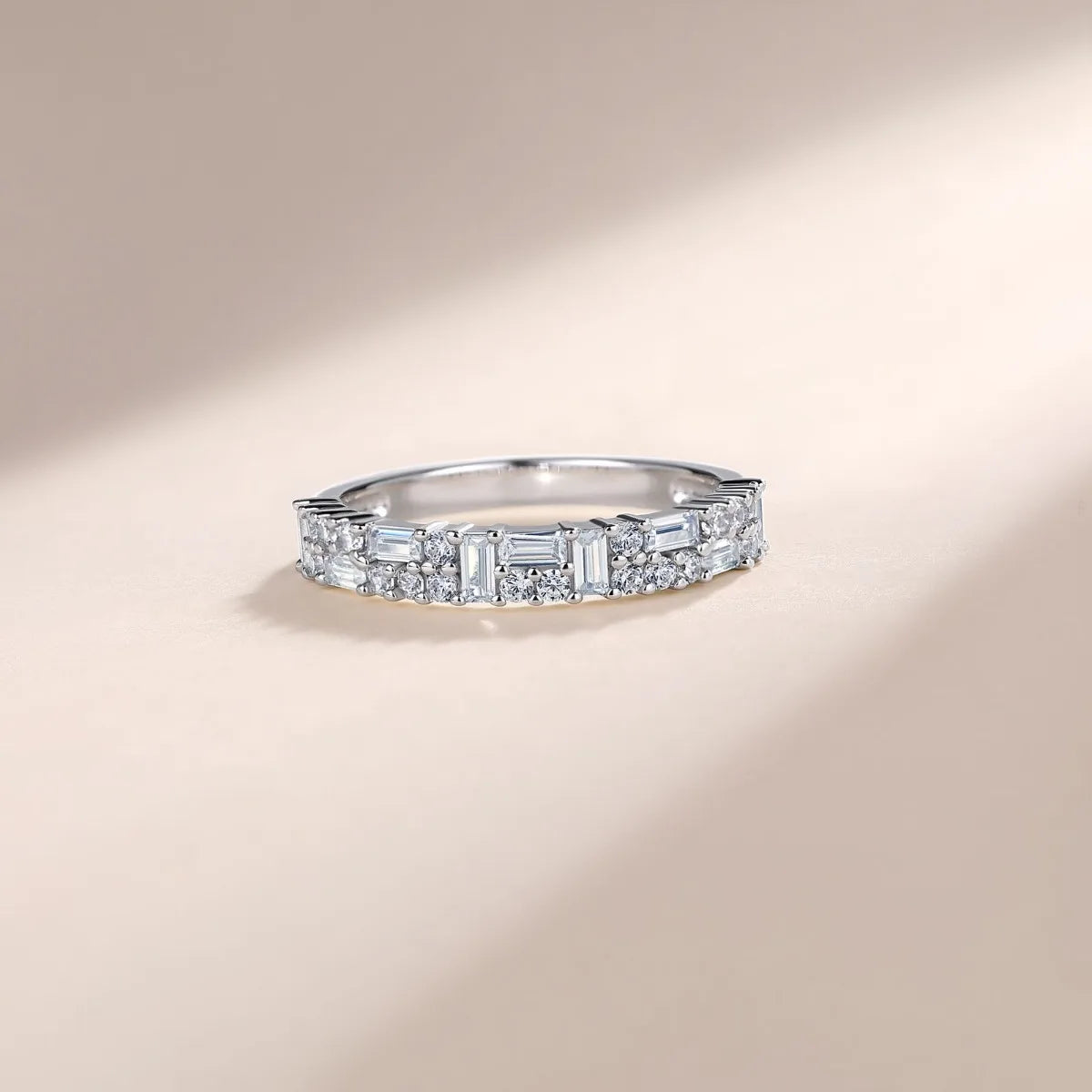 MUSHAN Luxury Jewelry 925 Sterling Silver Ring Band Women GRA Certificated Moissanite Diamond Emerald D Color Rings Fine Jewelry