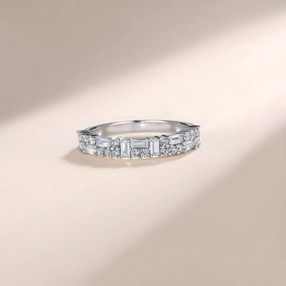 MUSHAN Luxury Jewelry 925 Sterling Silver Ring Band Women GRA Certificated Moissanite Diamond Emerald D Color Rings Fine Jewelry