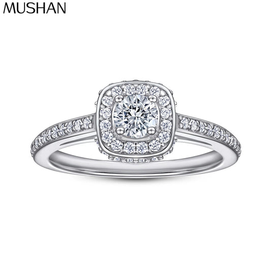 Bagues en argent sterling 925 MuShan Jewelry, bagues alliances avec zircon cubique 7A, cadeau pour femme pour fiançailles et anniversaire