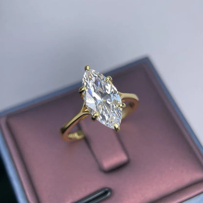 Anillo de mujer MUSHAN Luxury Jewelry de plata de ley 925, diamante de moissanita con certificado GRA, esmeralda, color D, joyería fina