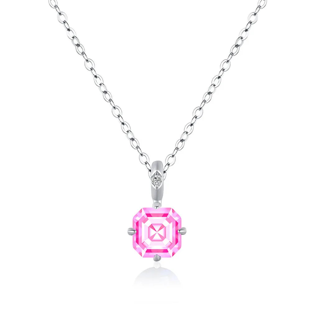 MuShan Jewelry 925 Sterling Silver Necklace Choker Chain HCD Diamonds Cocktail Party Bachelorette Gift Women Necklaces Jewelry