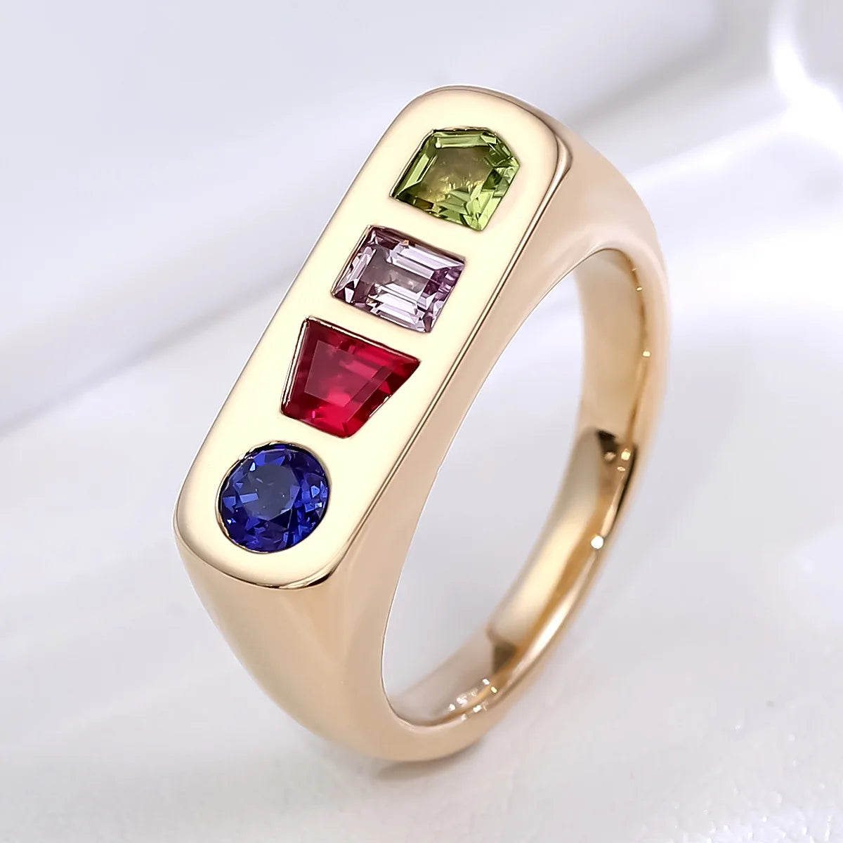 Bague MUSHAN en or 14k 18k sur mesure, anneau pour femme avec rubis ou saphir de laboratoire, or 18k, certificat GRC, joaillerie fine