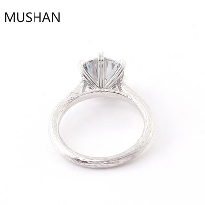 MUSHAN Luxury Custom 14K 18K Gold Rings Band Jewelry With Moissanite Diamond Lab Grown Gemstones Diamond Wedding Ring For Women