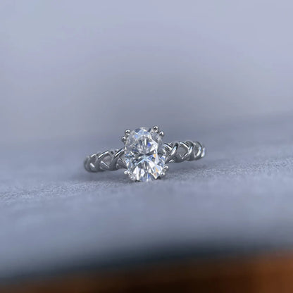 MuShan Designer Jewelry 925 Sterling Silver Ring Moissanite Delicate Ring for Her 18K Real Gold Plated MST Patent Jewellery