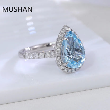 MUSHAN Luxury Custom 14K 18K Gold Rings Band Jewelry With Moissanite Diamond Lab Grown Gemstones Diamond Wedding Ring For Women