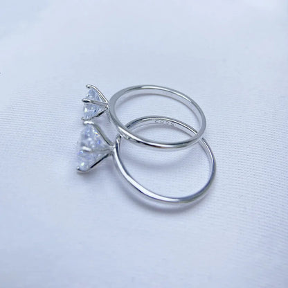 Anillo de compromiso de plata de ley 925 MuShan Jewelry, alianza de boda con diamante de alto carbono, estilo moderno para mujer, joyería fina