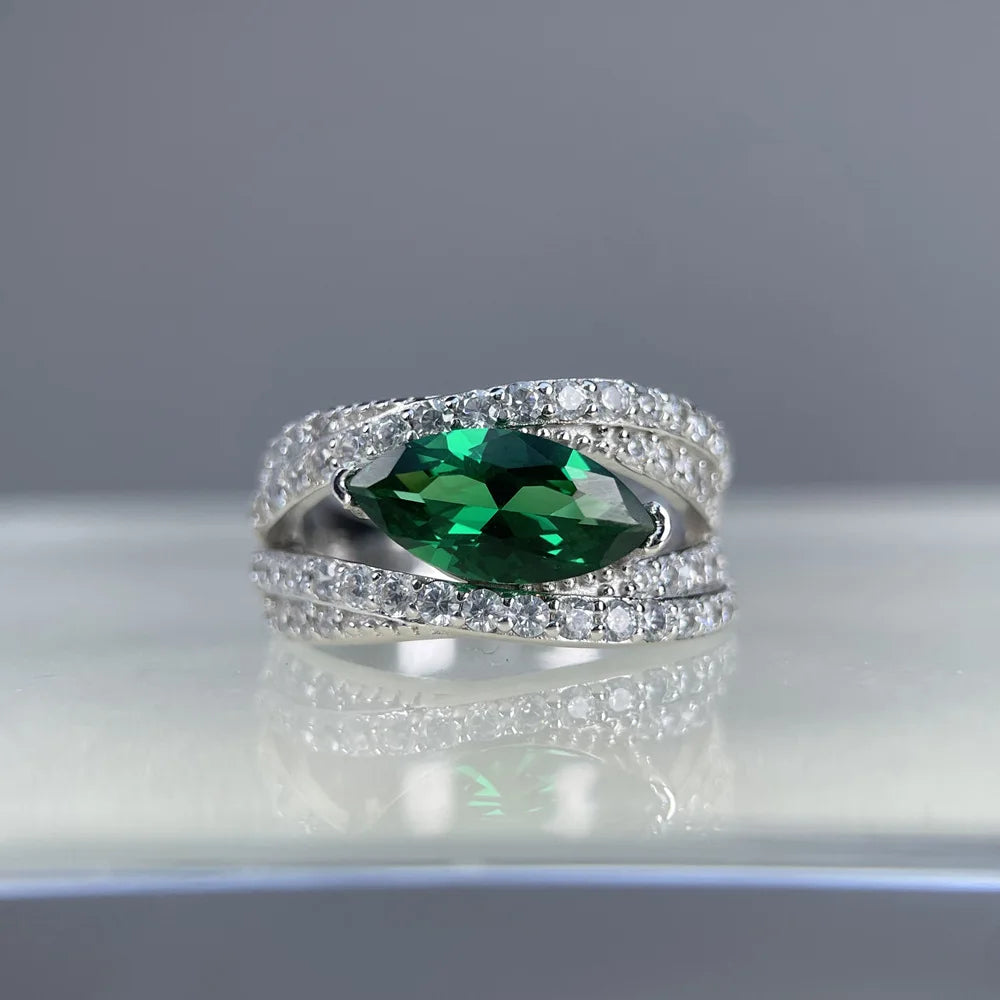 Anillo de boda de plata de ley 925 MuShan Jewelry, anillo para mujer de alta joyería con diamante de alto carbono, regalo de San Valentín, regalo de Navidad