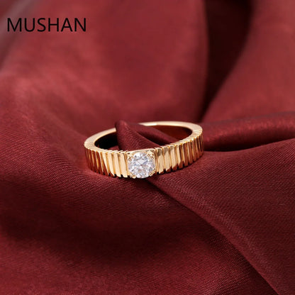 MUSHAN Luxury Custom 10K Gold 14K 18K Gold Rings Band Jewelry Moissanite Diamond Wedding Ring For Women